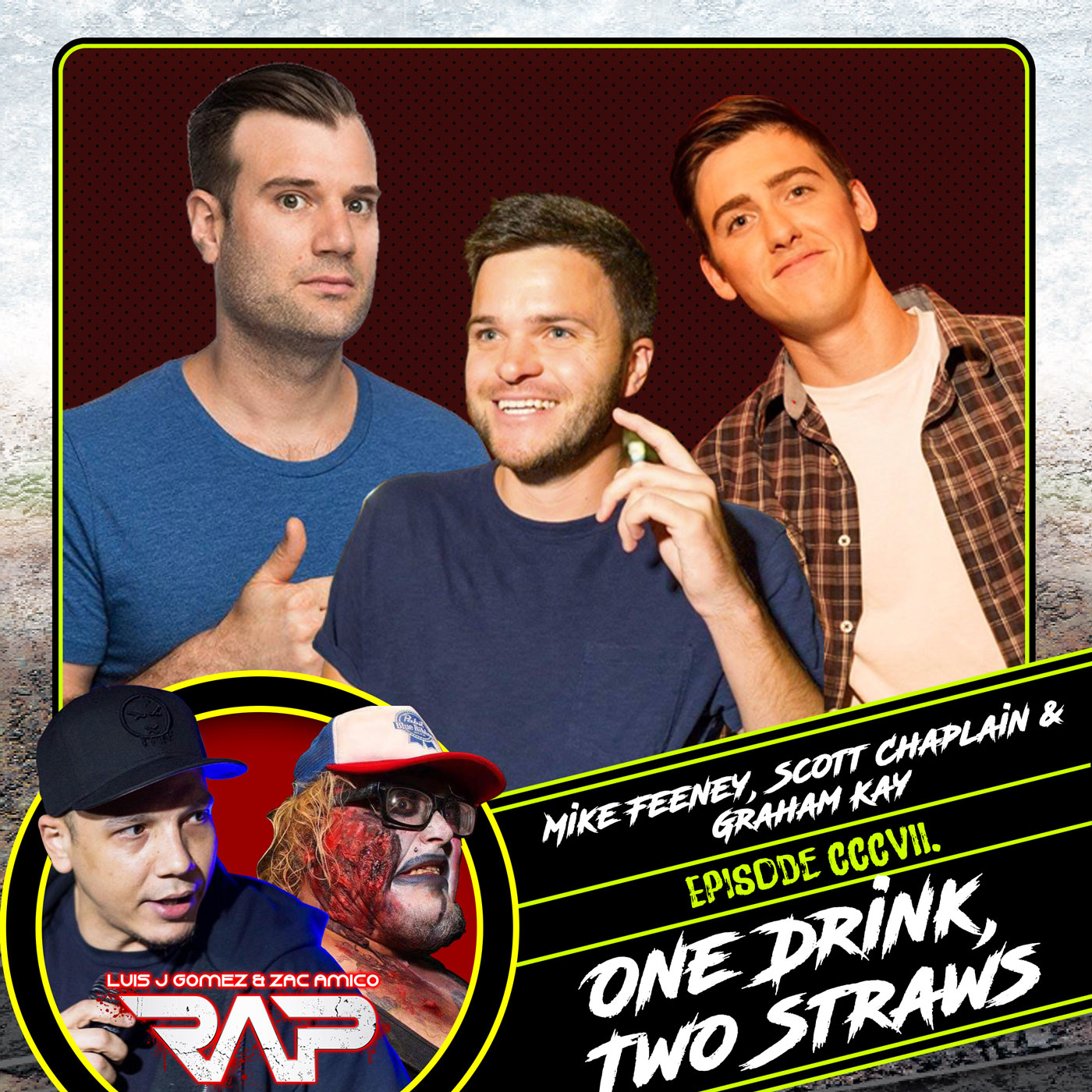 0307. One Drink, Two Straws (Mike Feeney, Scott Chaplain & Graham Kay) episode artwork