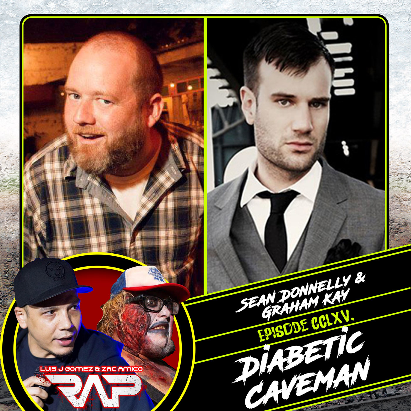 0265. Diabetic Caveman (Sean Donnelly & Graham Kay) episode artwork