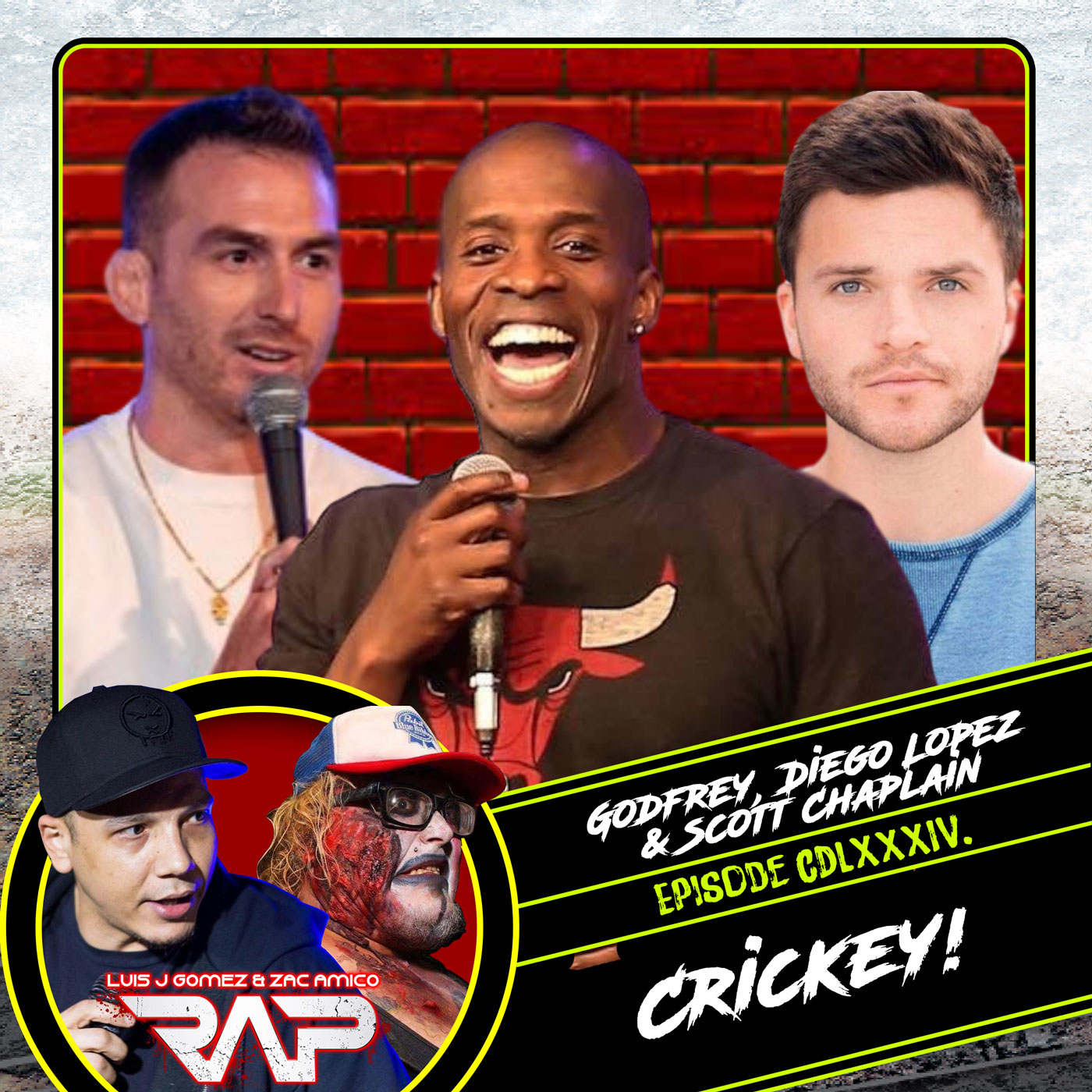 0484. Crickey! (Godfrey, Diego Lopez & Scott Chaplain) episode artwork