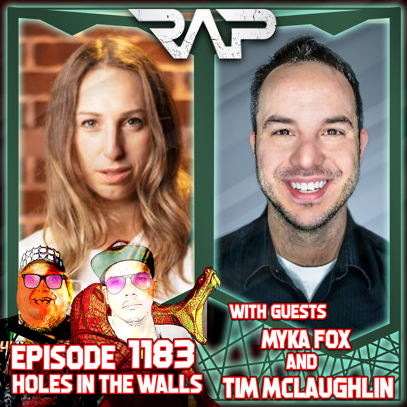 1183. Holes in the Wall. Myka Fox & Tim McLaughlin episode artwork