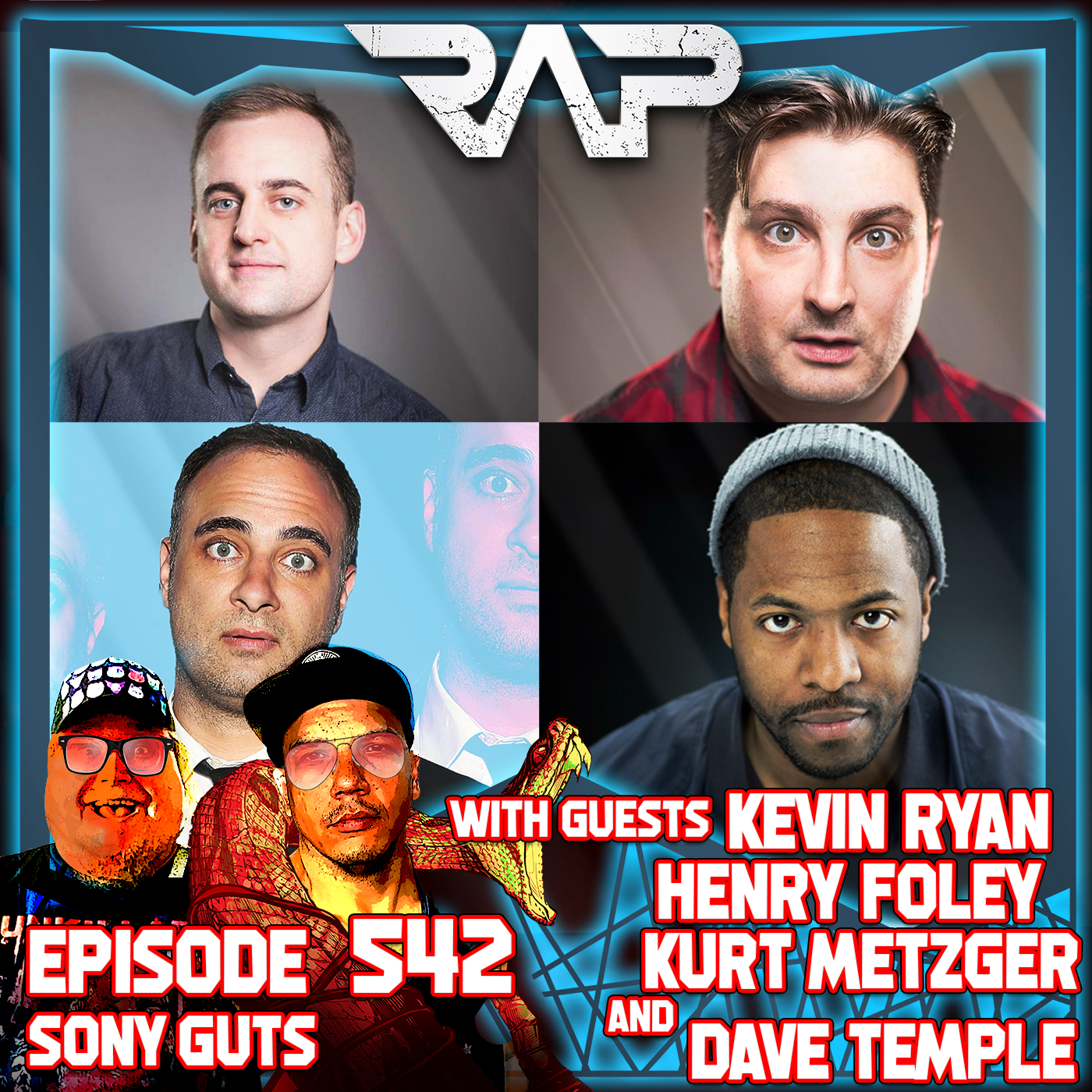 0542. Sony Guts (Henry Foley, Kevin Ryan, Kurt Metzger & Dave Temple) - episode artwork