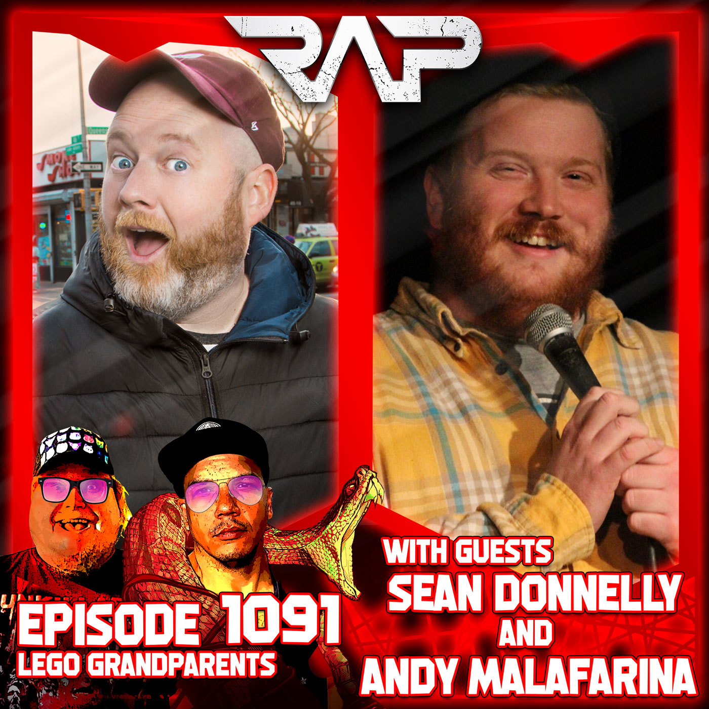 1091. Lego Grandparents (Sean Donnelly and Andy Malafarina) episode artwork