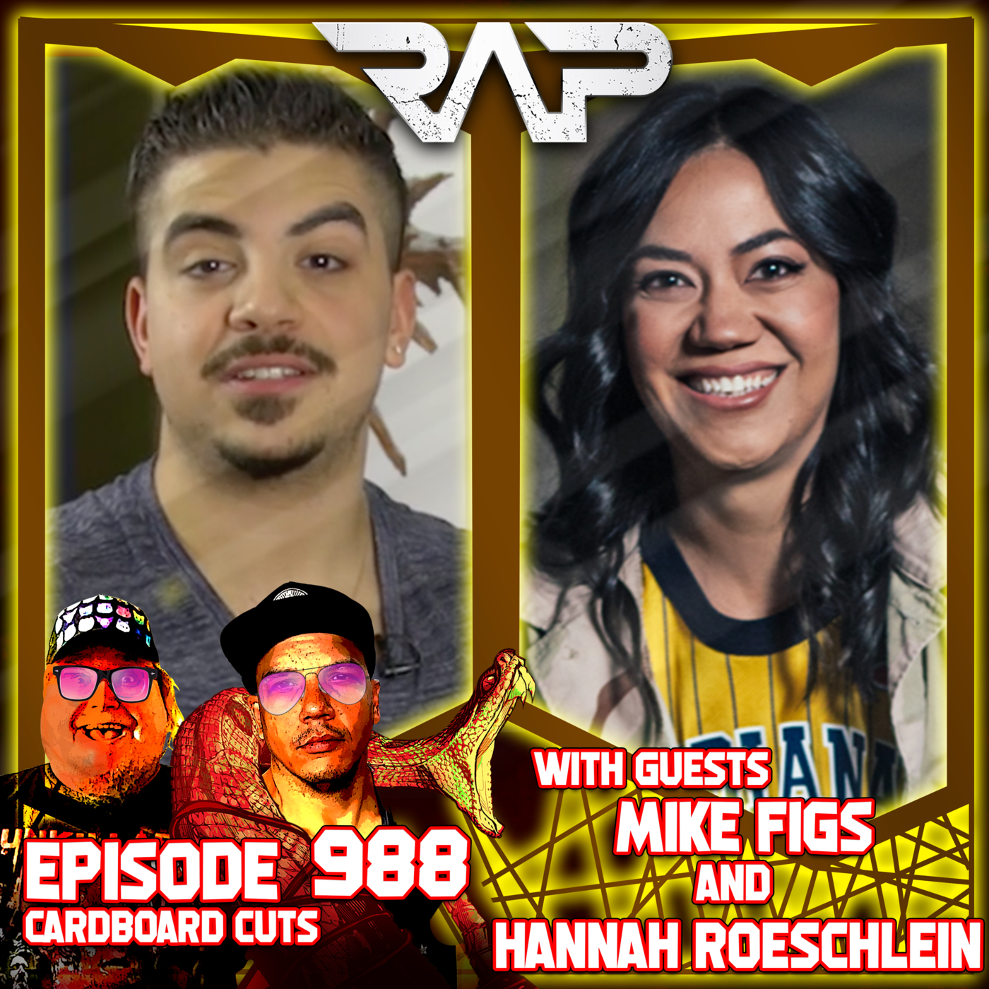 0988. Cardboard Cuts (Mike Figs And Hannah Roeschlein) episode artwork